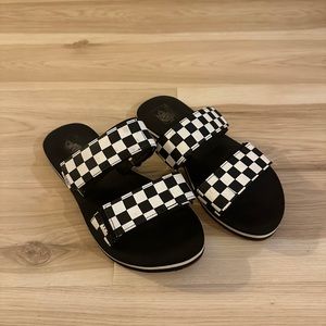 VANS Checkered Slides Size 8